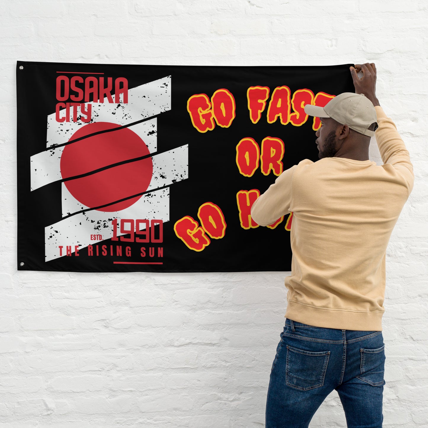 OSAKA, GO FAST ORD GO HOME Flag