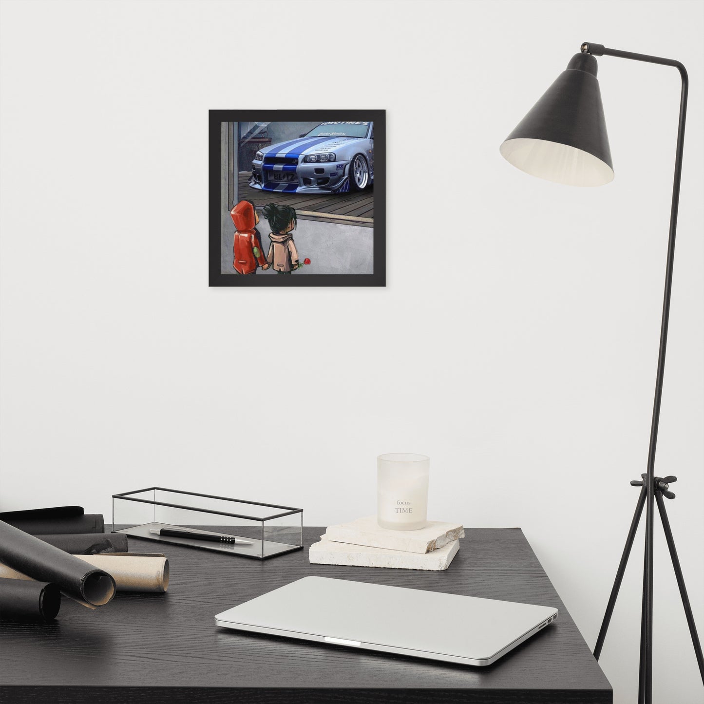 Framed Poster Nissan Skyline GTR R34 F&F Children