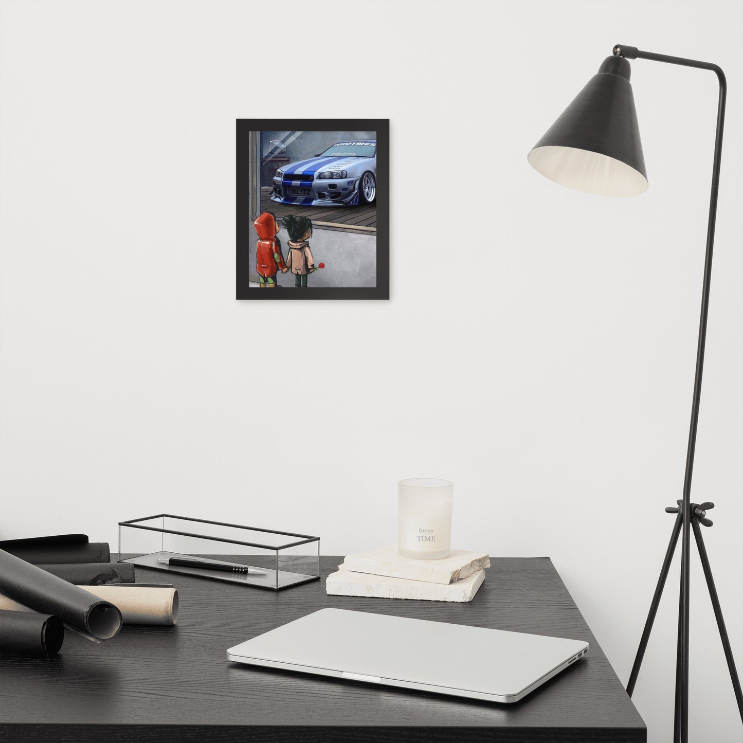Framed Poster Nissan Skyline GTR R34 F&F Children