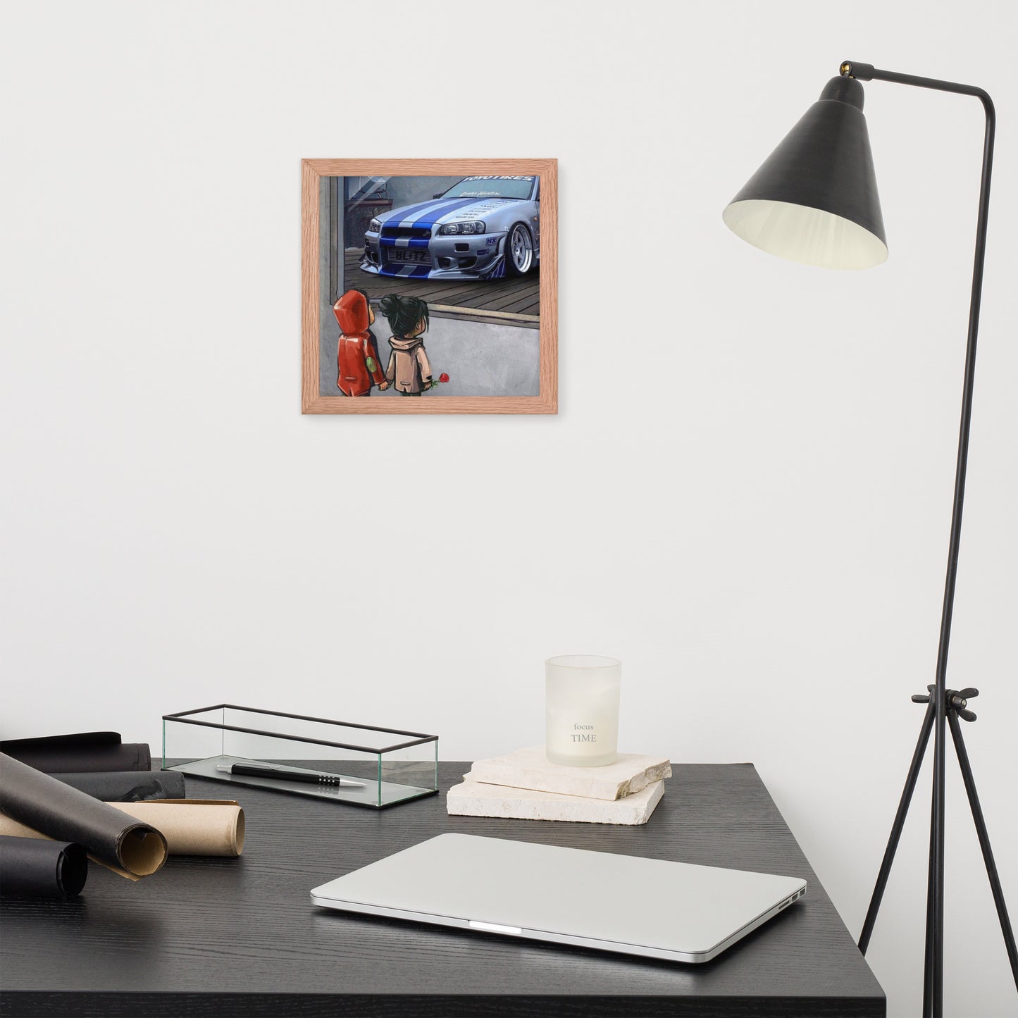 Framed Poster Nissan Skyline GTR R34 F&F Children