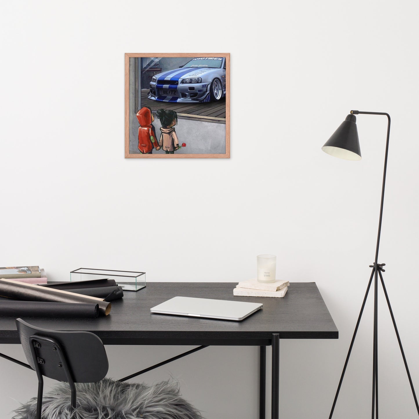 Framed Poster Nissan Skyline GTR R34 F&F Children