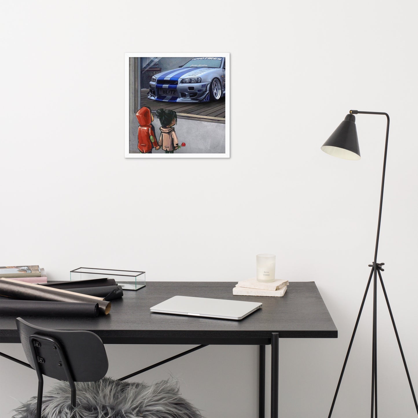 Framed Poster Nissan Skyline GTR R34 F&F Children