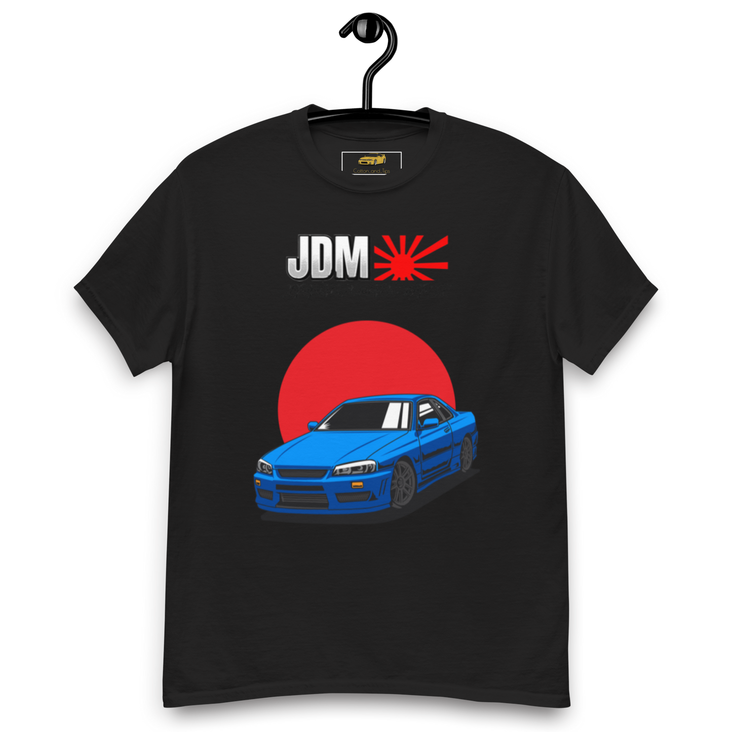 Blue GT-R R34 Skyline Japanise Flag T-Shirt (JDM)
