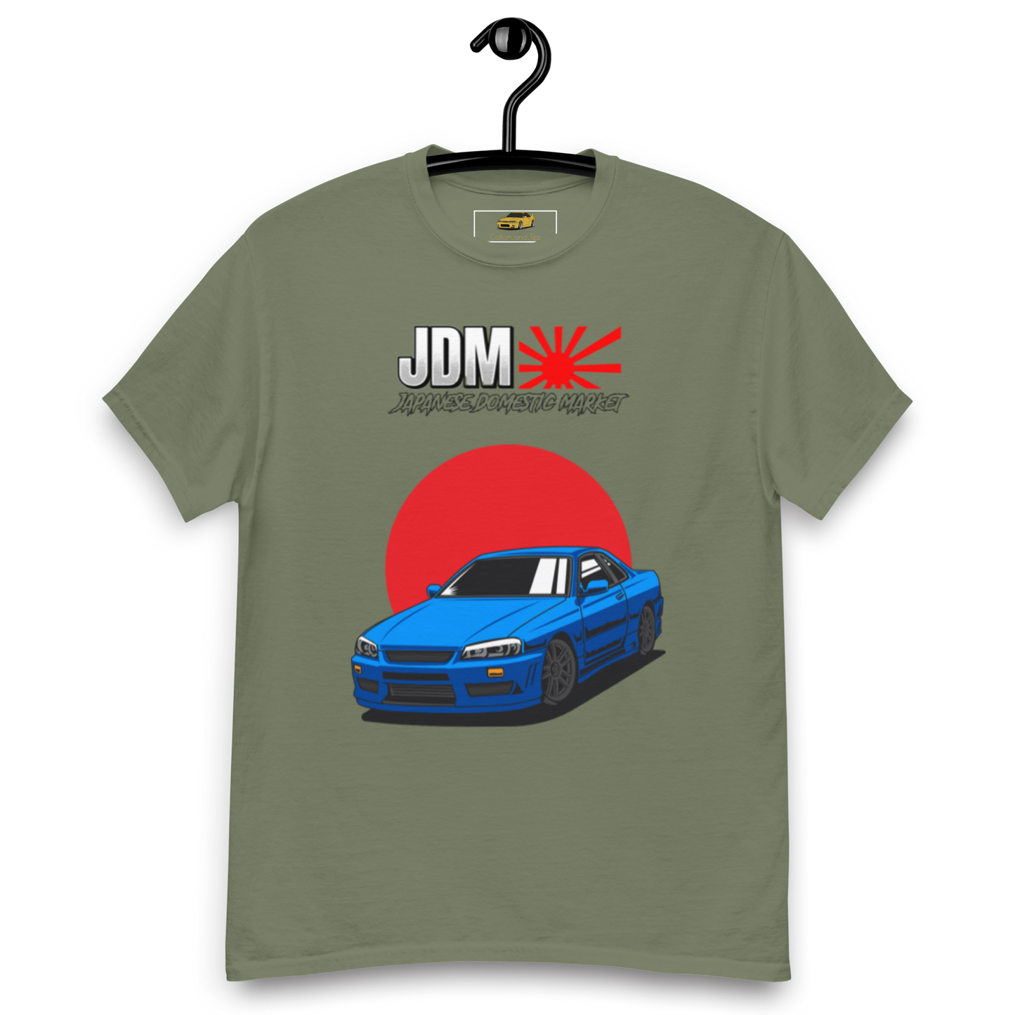 Blue GT-R R34 Skyline Japanise Flag T-Shirt (JDM)