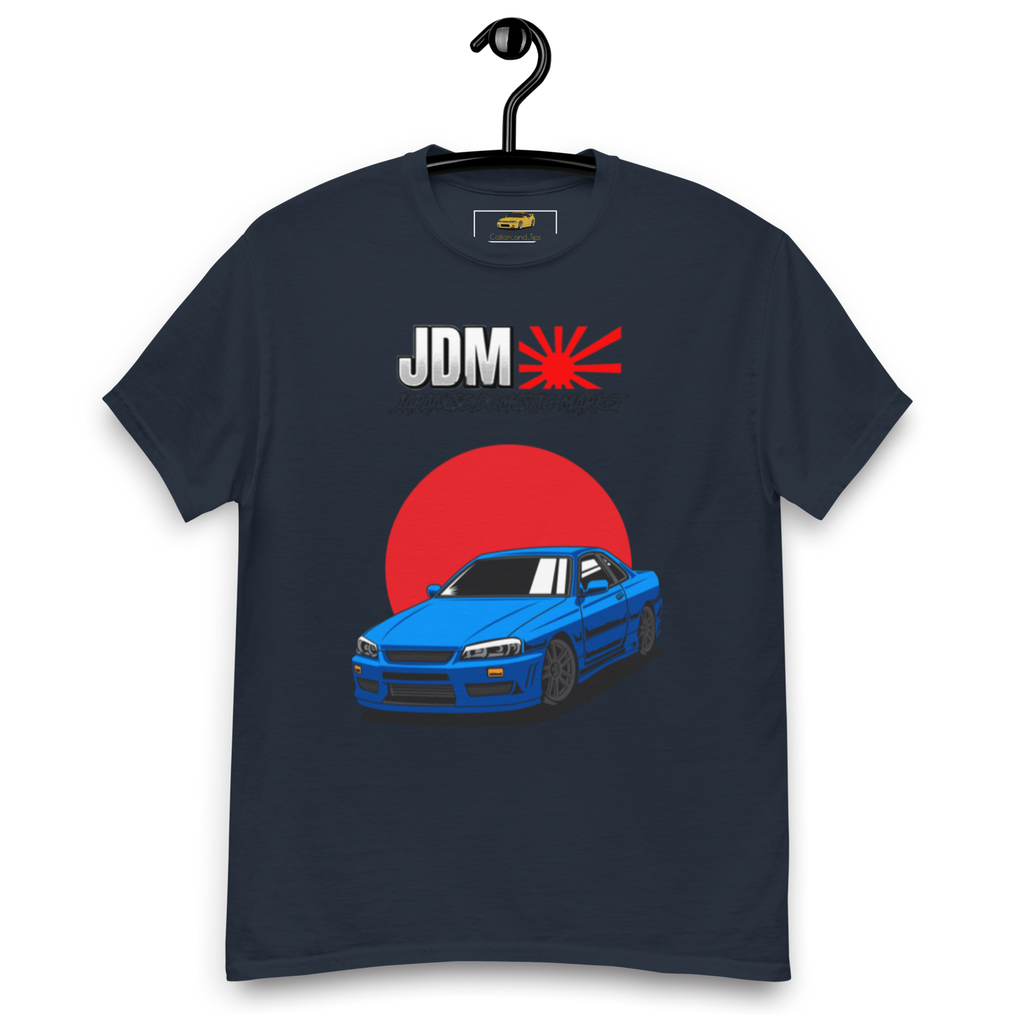 Blue GT-R R34 Skyline Japanise Flag T-Shirt (JDM)