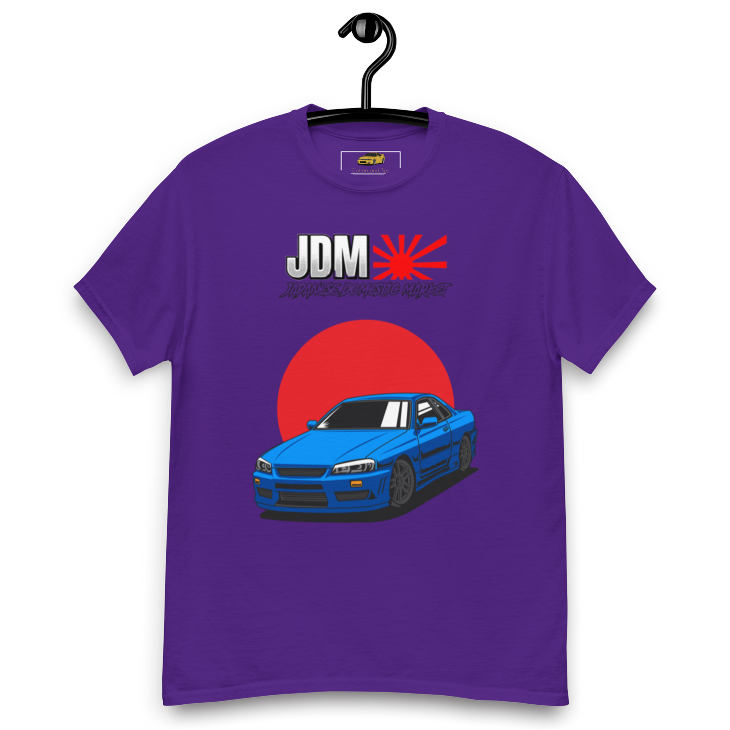 Blue GT-R R34 Skyline Japanise Flag T-Shirt (JDM)