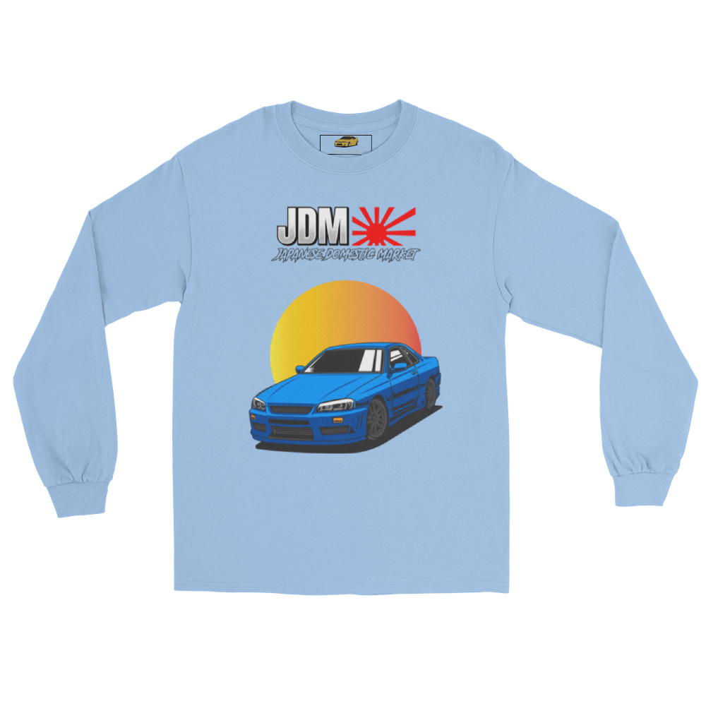 Blue GT-R R34 Skyline Sunset Long Sleeve Shirt (JDM)