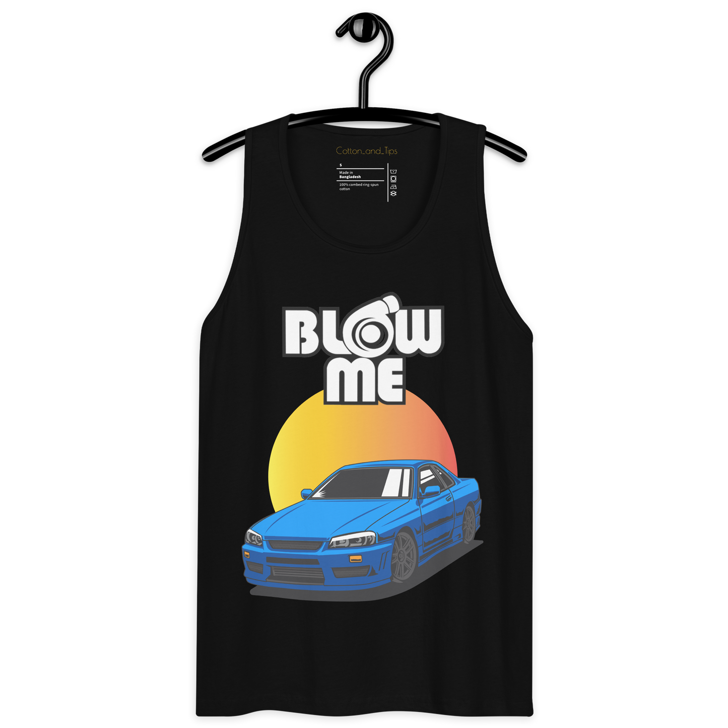 Unisex summer tank top, Blow Me Skyline R34