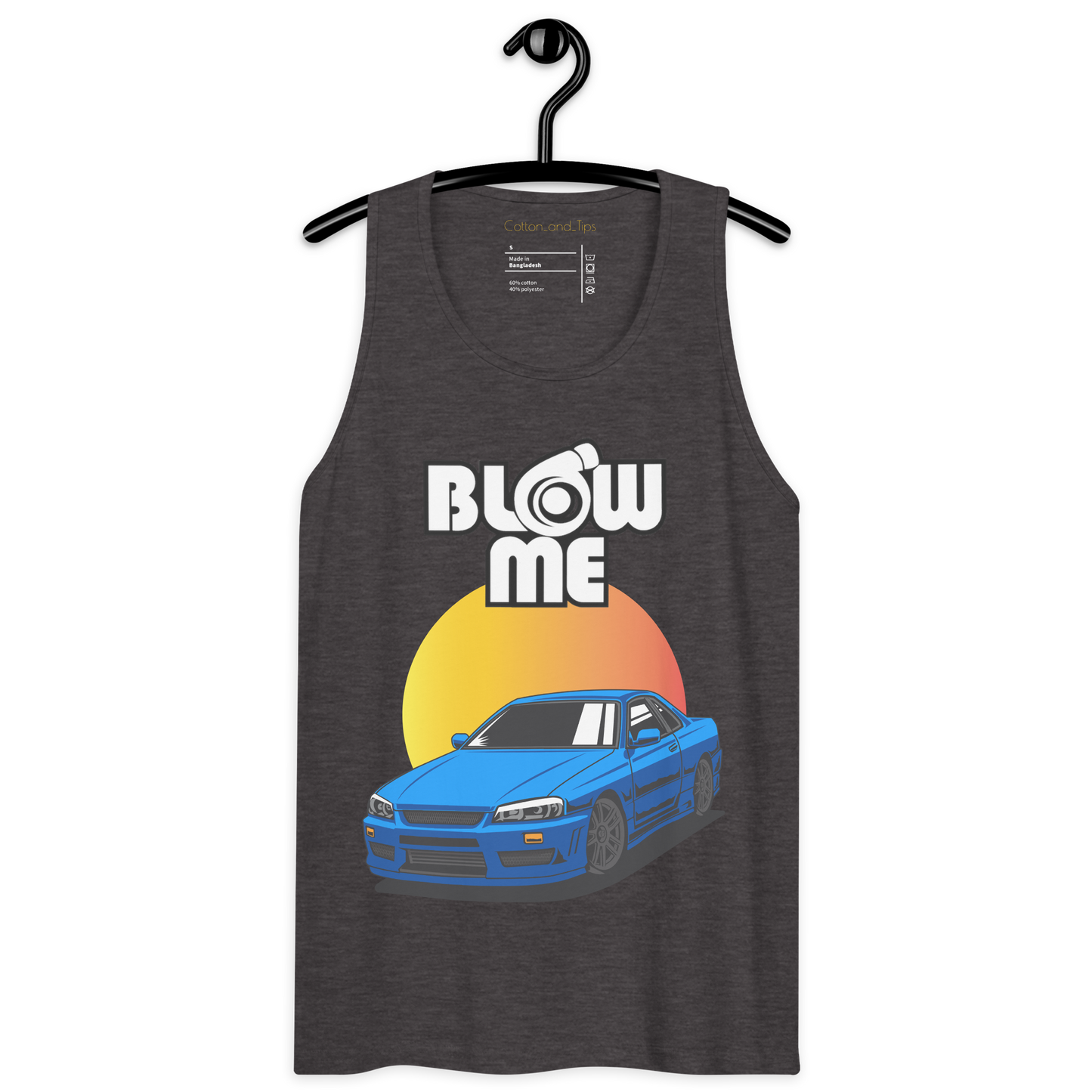 Unisex summer tank top, Blow Me Skyline R34