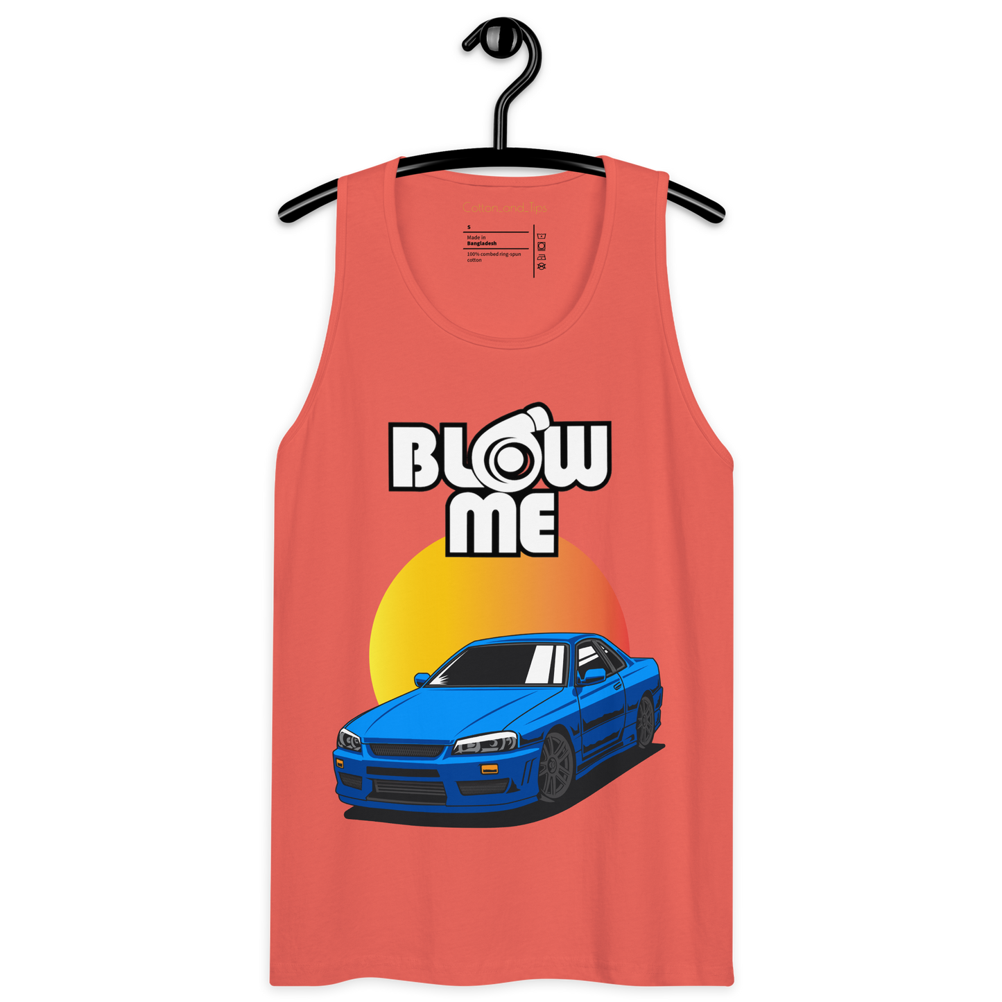 Unisex summer tank top, Blow Me Skyline R34