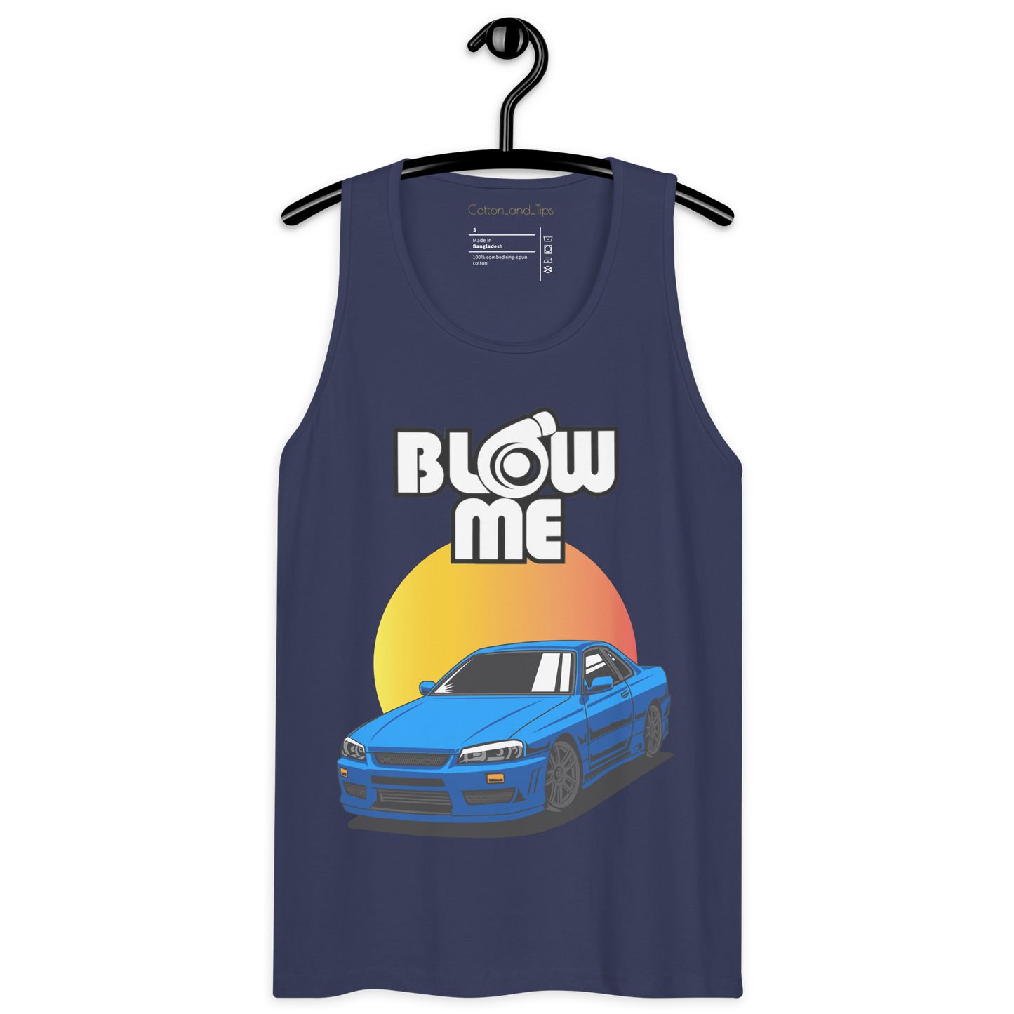 Unisex summer tank top, Blow Me Skyline R34