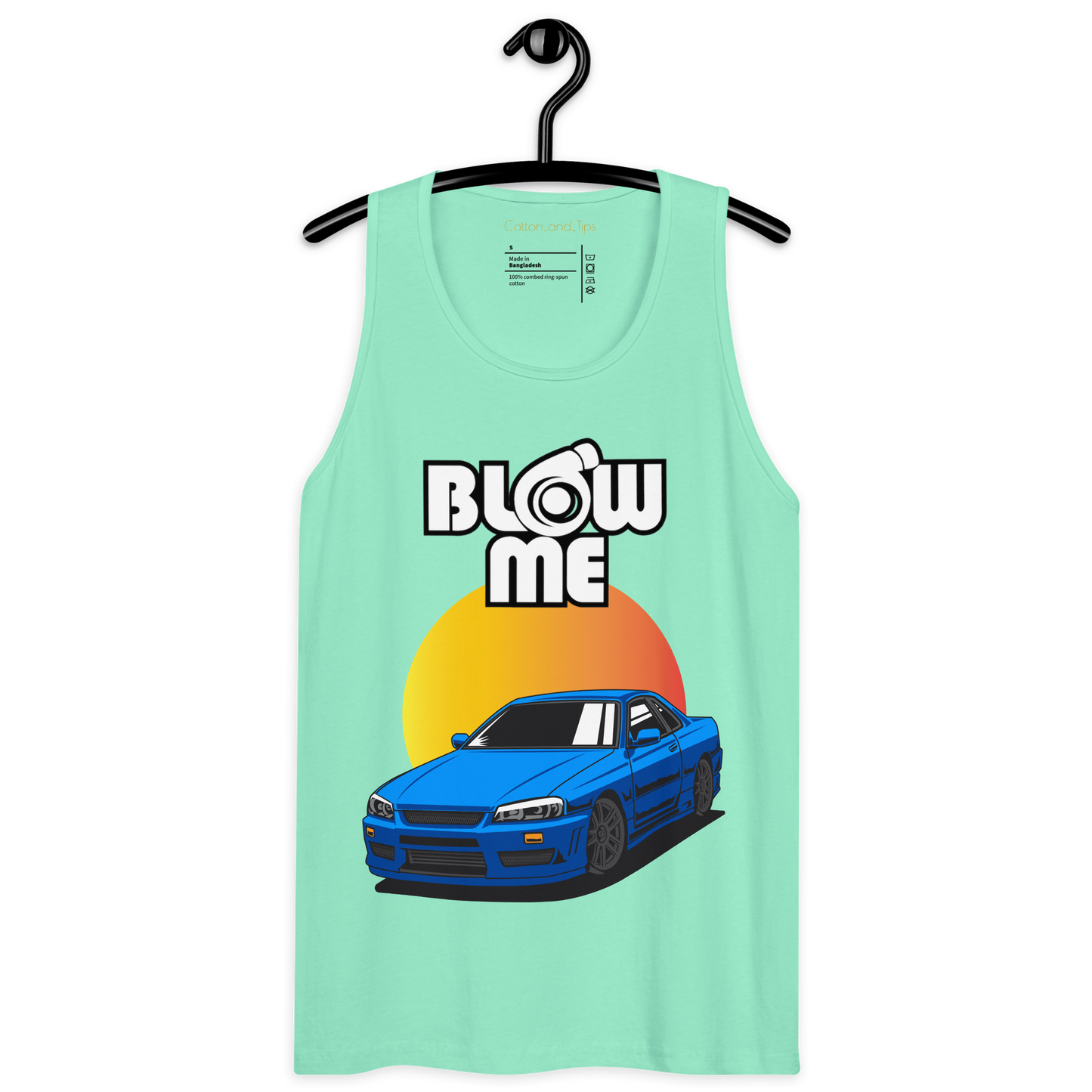 Unisex summer tank top, Blow Me Skyline R34