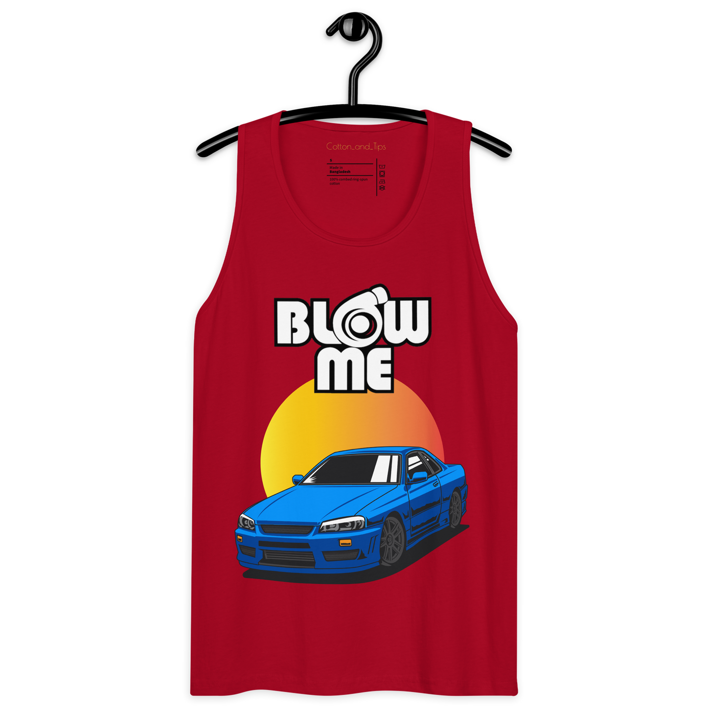 Unisex summer tank top, Blow Me Skyline R34