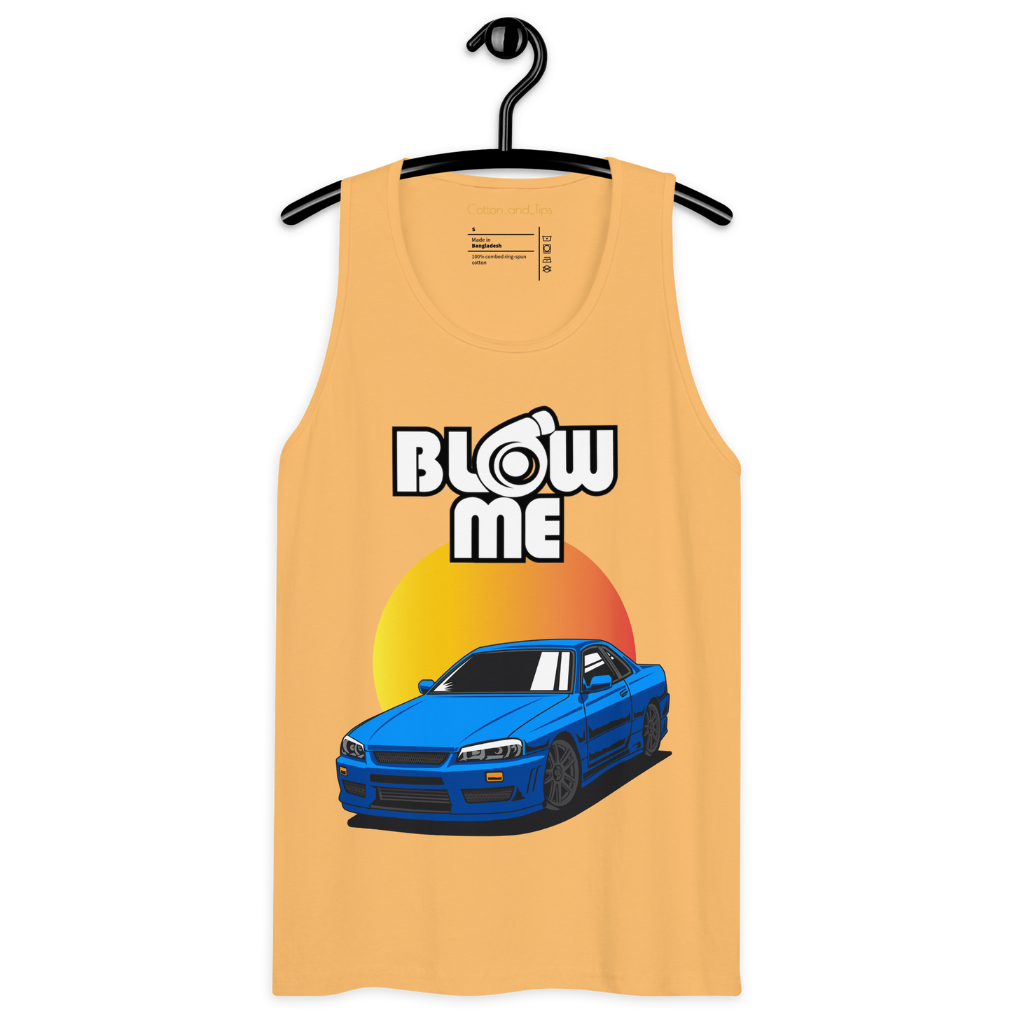 Unisex summer tank top, Blow Me Skyline R34