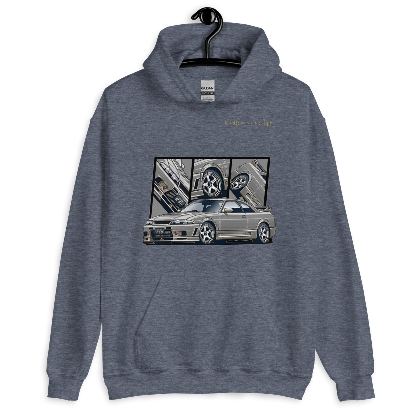 Silver Nissan Skyline R33 Unisex Hoodie