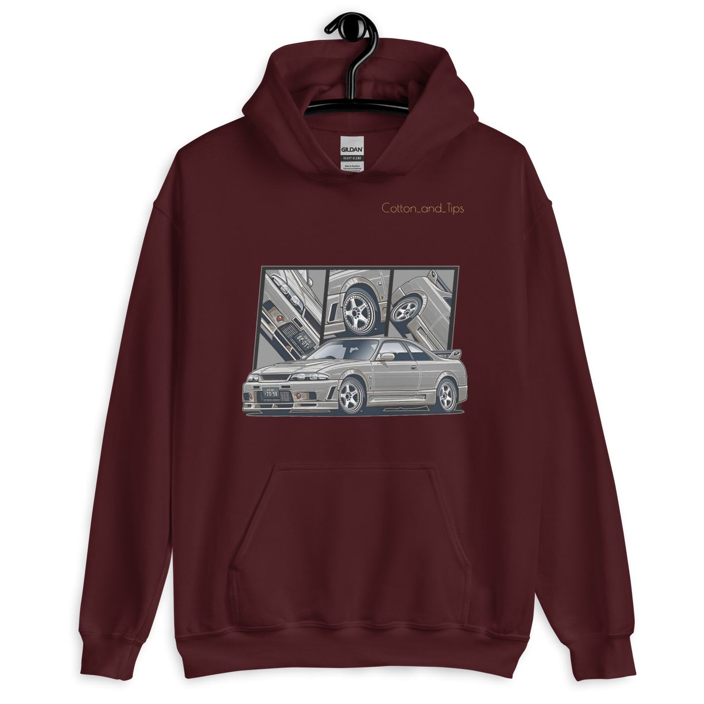 Silver Nissan Skyline R33 Unisex Hoodie