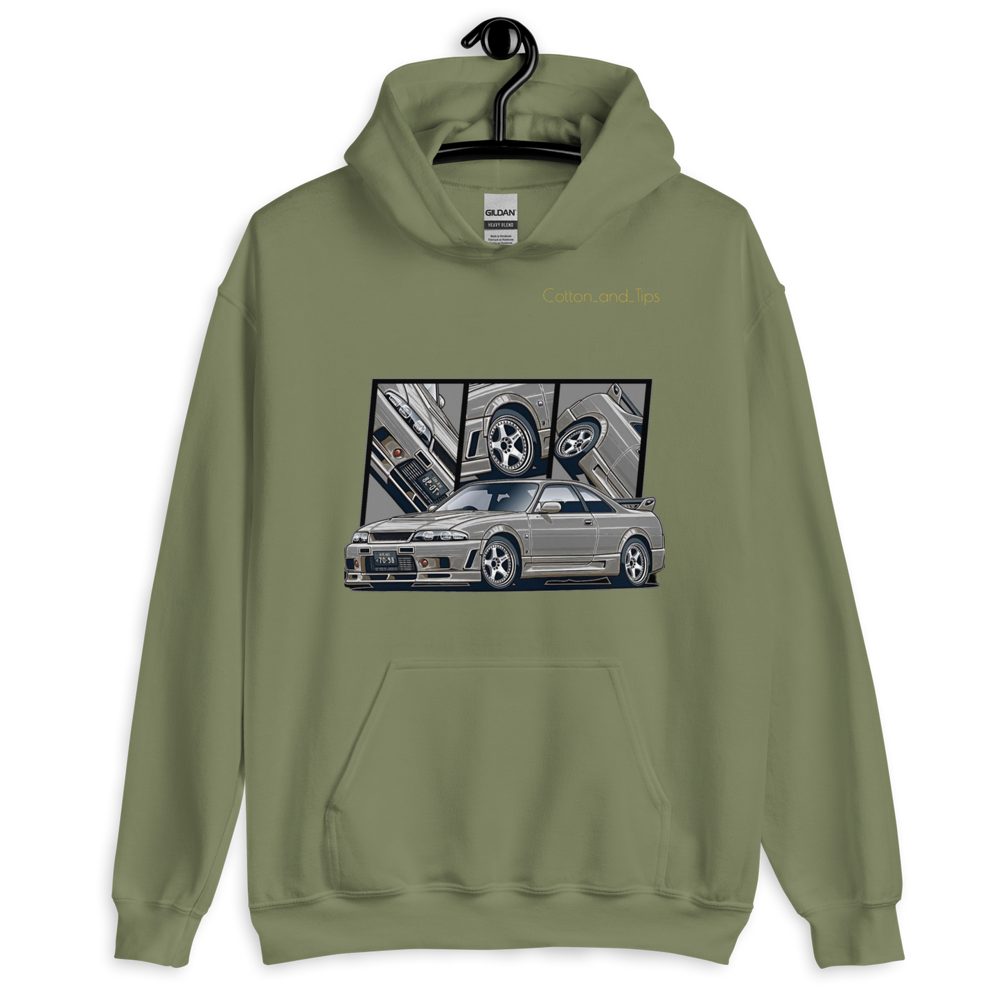 Silver Nissan Skyline R33 Unisex Hoodie