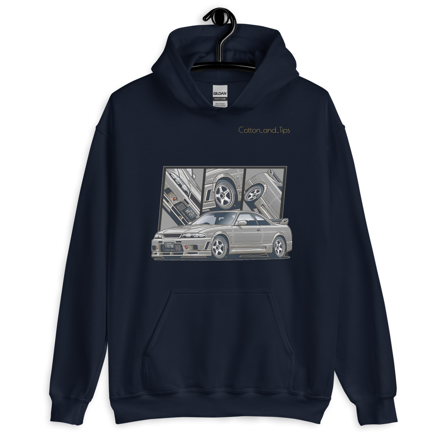 Silver Nissan Skyline R33 Unisex Hoodie