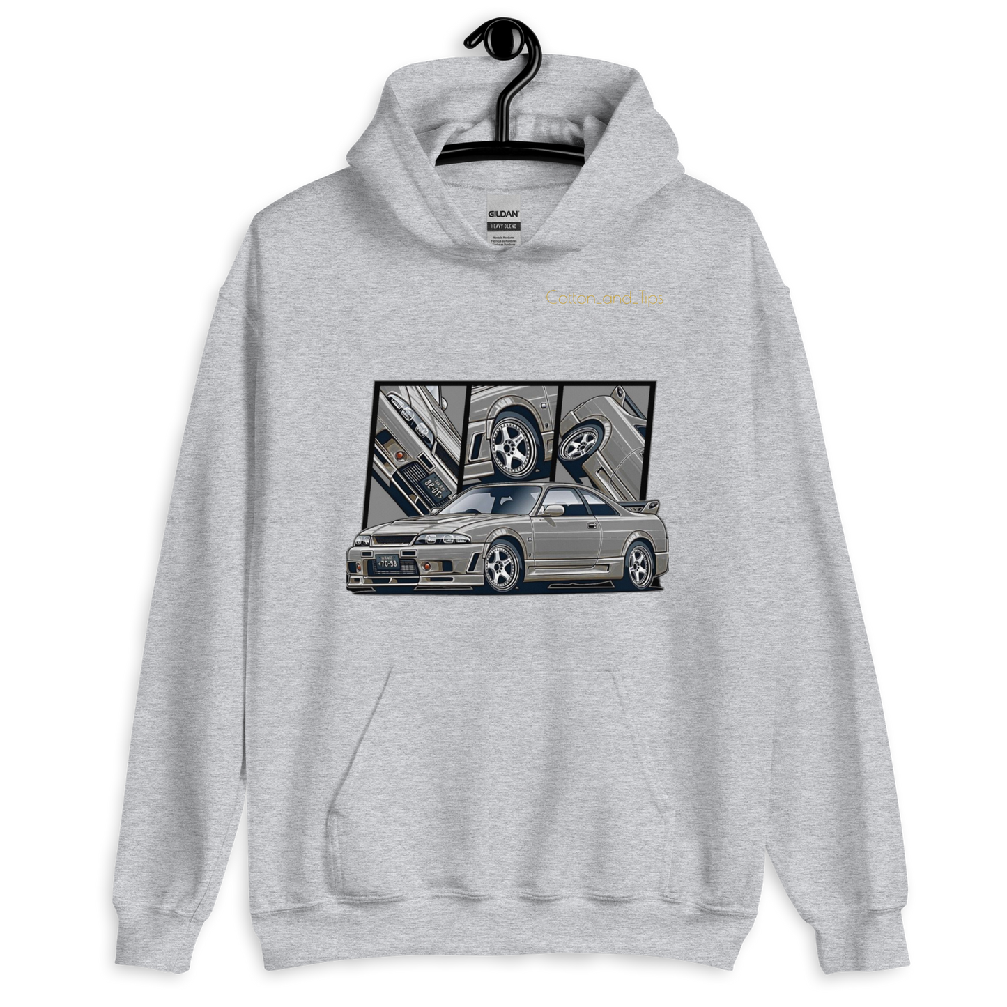 Silver Nissan Skyline R33 Unisex Hoodie