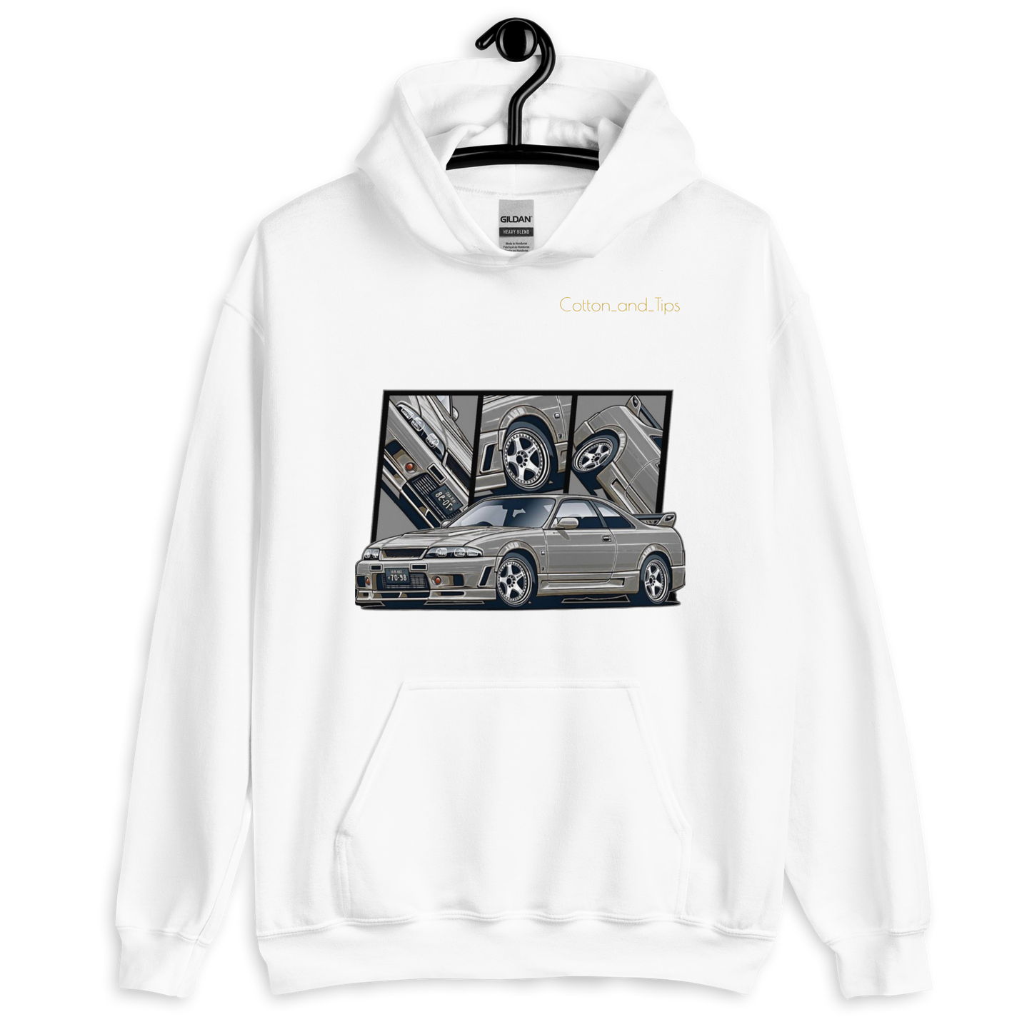 Silver Nissan Skyline R33 Unisex Hoodie