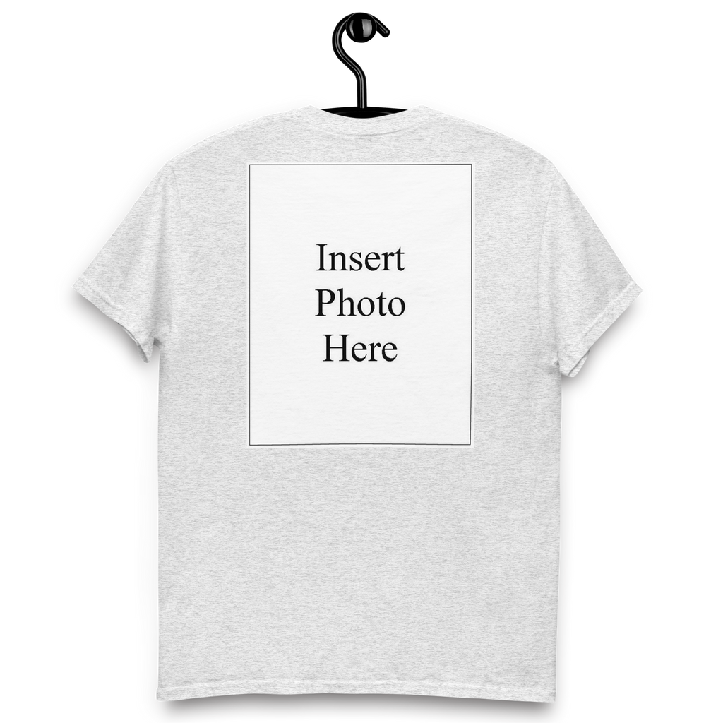 Unisex t-shirt customizable on the front and back