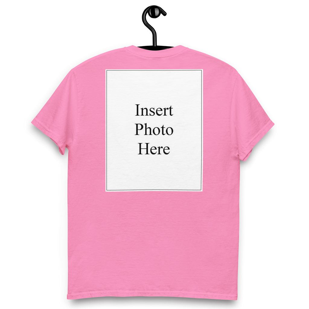 Unisex t-shirt customizable on the front and back