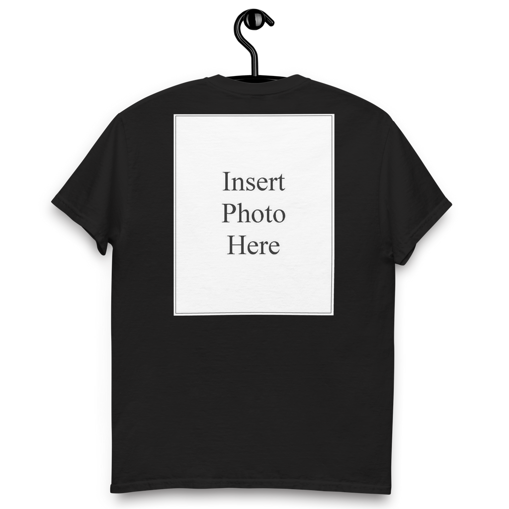 Unisex t-shirt customizable on the front and back