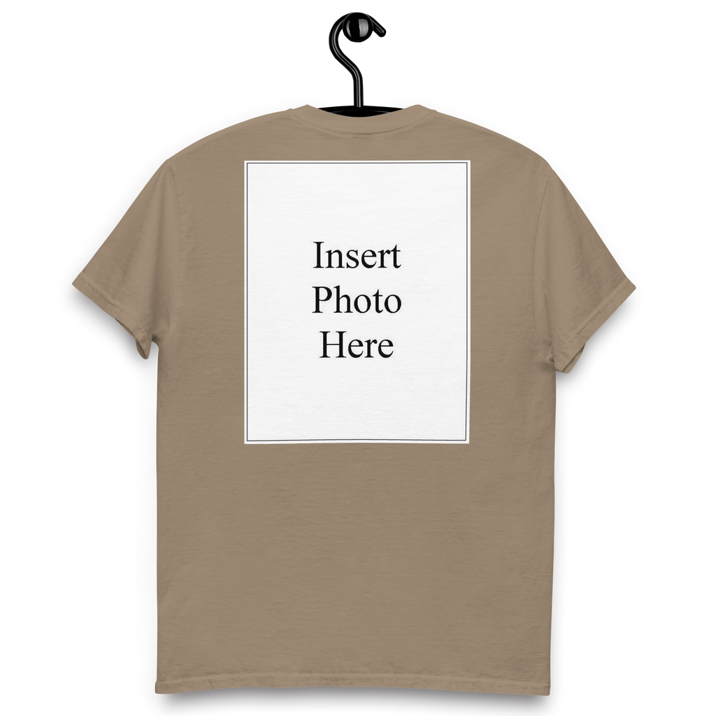 Unisex t-shirt customizable on the front and back
