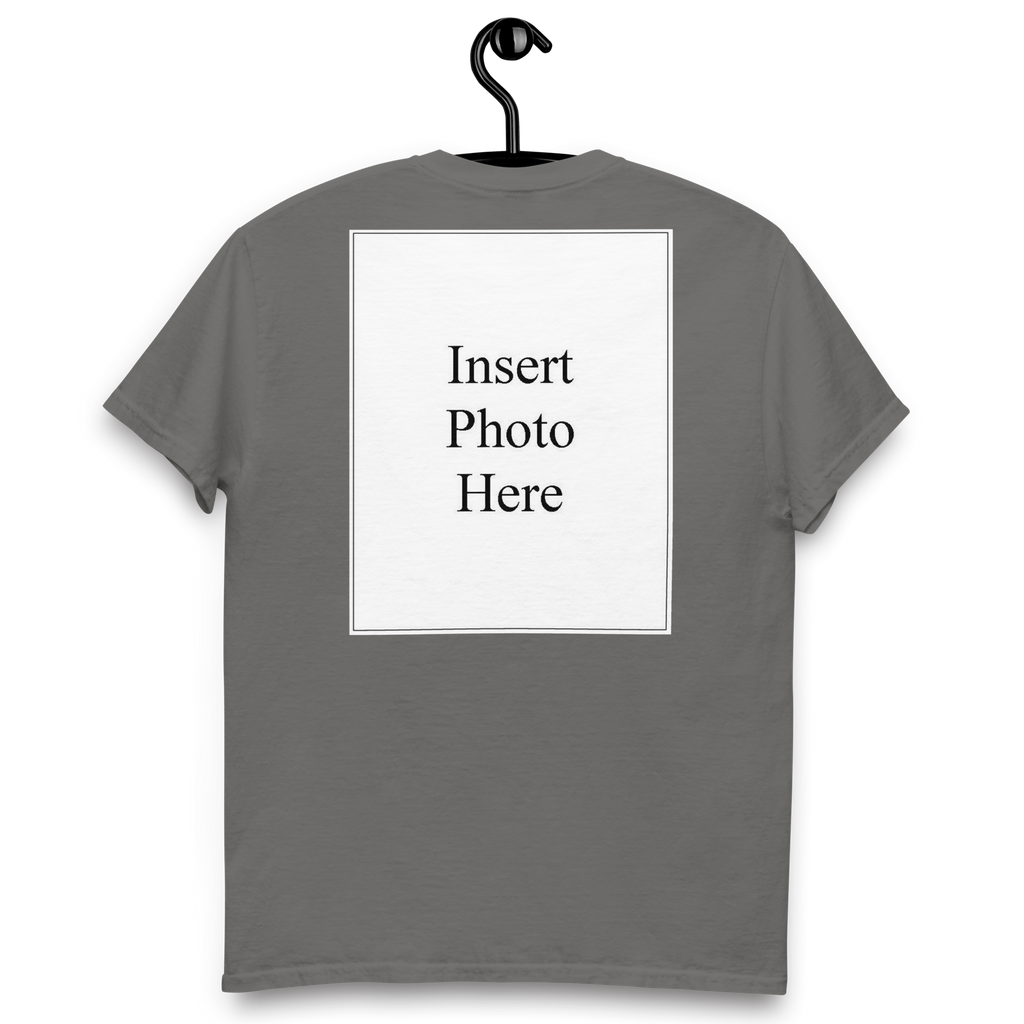 Unisex t-shirt customizable on the front and back