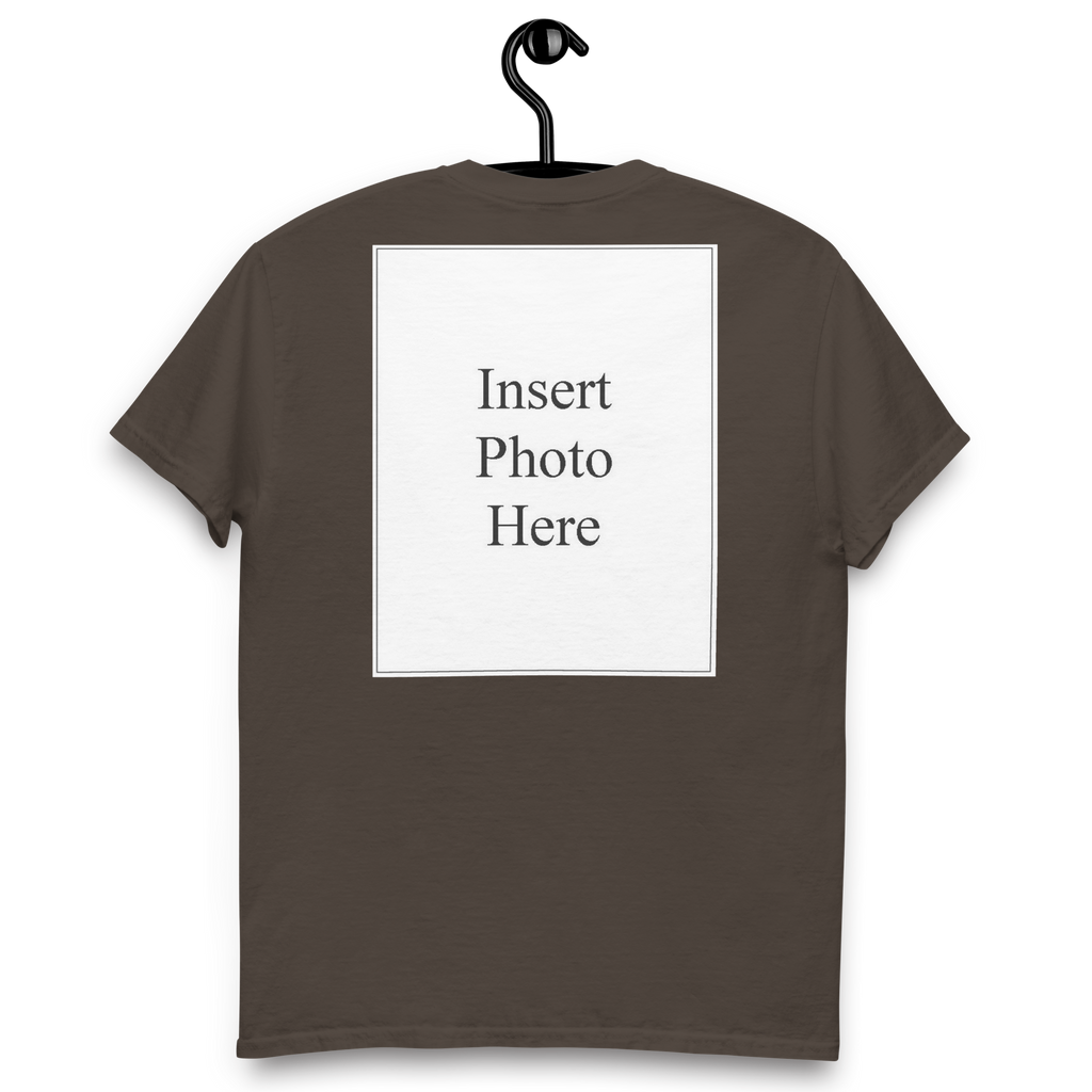 Unisex t-shirt customizable on the front and back