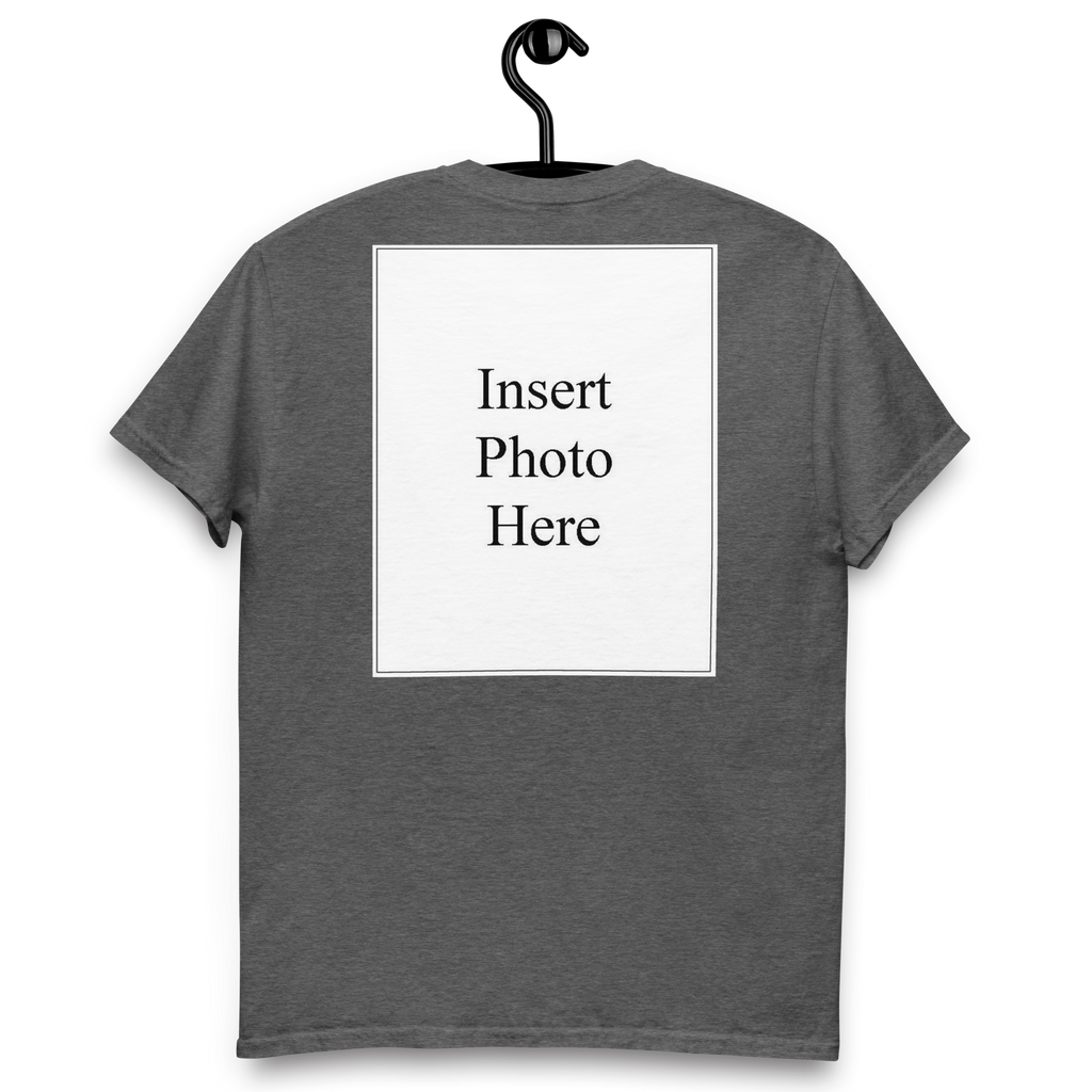 Unisex t-shirt customizable on the front and back