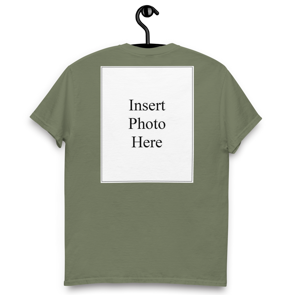 Unisex t-shirt customizable on the front and back