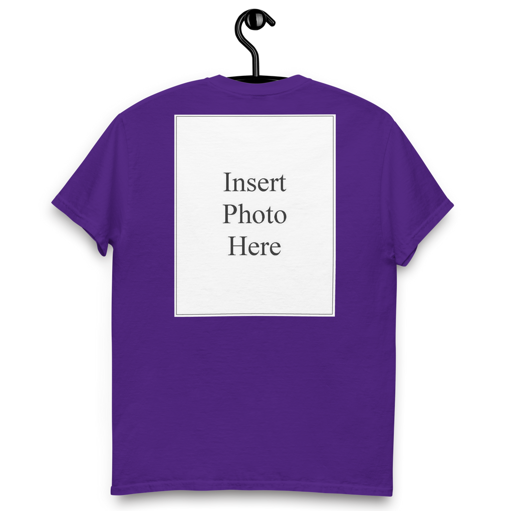 Unisex t-shirt customizable on the front and back