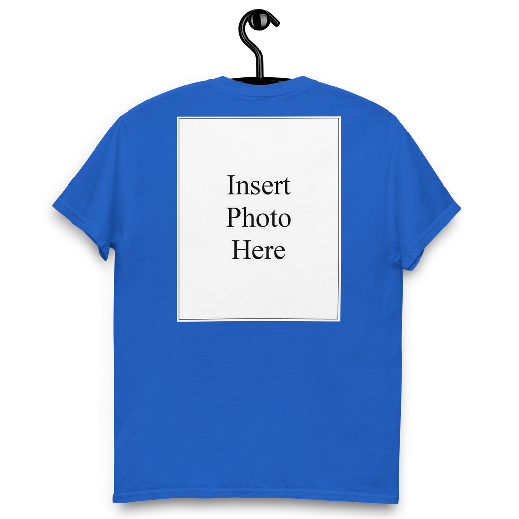Unisex t-shirt customizable on the front and back