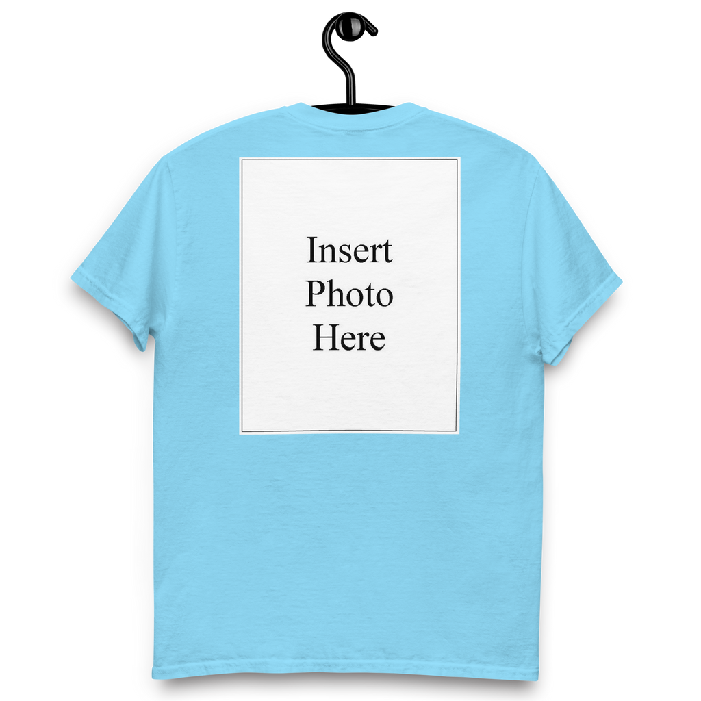 Unisex t-shirt customizable on the front and back