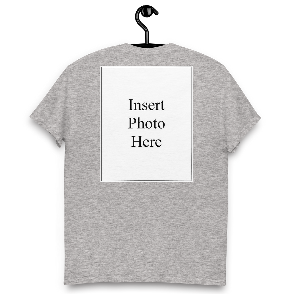 Unisex t-shirt customizable on the front and back