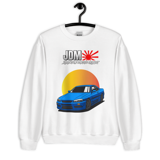 Nissan Skyline R34 Blue Sunset (JDM) Unisex Sweatshirt