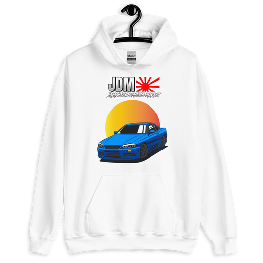 Nissan Skyline R34 Blue Sunset (JDM) Unisex Hoodie